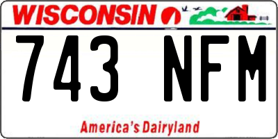 WI license plate 743NFM