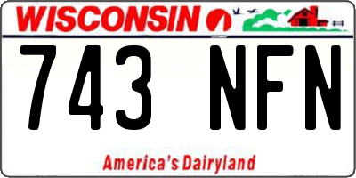 WI license plate 743NFN