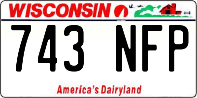 WI license plate 743NFP