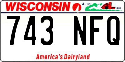 WI license plate 743NFQ
