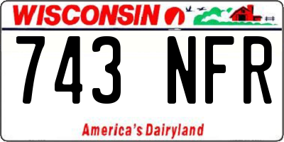 WI license plate 743NFR