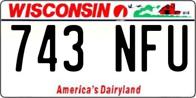 WI license plate 743NFU