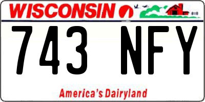 WI license plate 743NFY