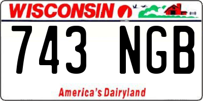 WI license plate 743NGB