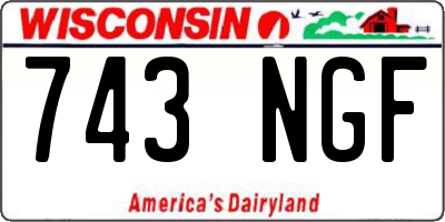 WI license plate 743NGF
