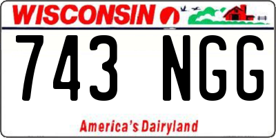 WI license plate 743NGG