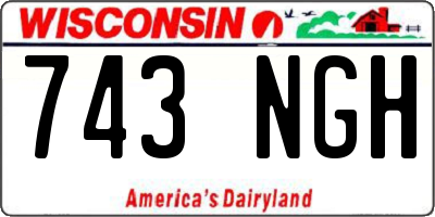WI license plate 743NGH