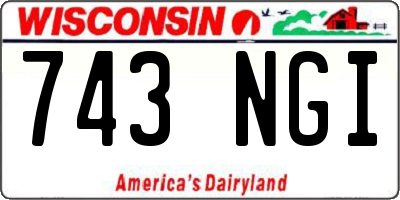 WI license plate 743NGI