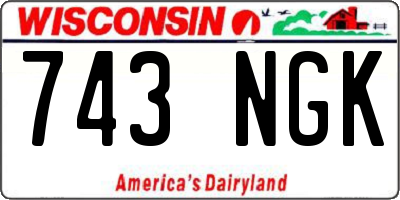 WI license plate 743NGK