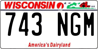 WI license plate 743NGM