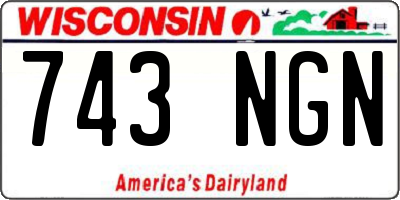 WI license plate 743NGN