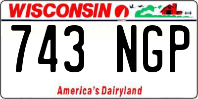 WI license plate 743NGP
