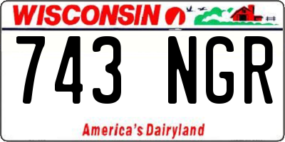 WI license plate 743NGR