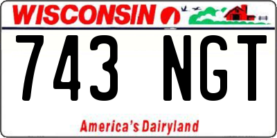 WI license plate 743NGT
