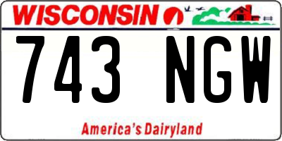 WI license plate 743NGW