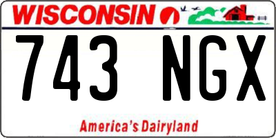 WI license plate 743NGX
