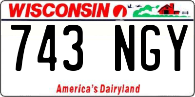WI license plate 743NGY
