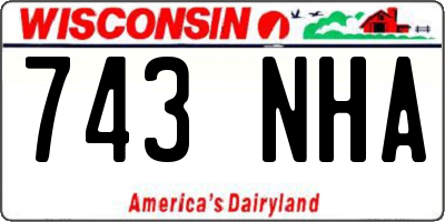 WI license plate 743NHA