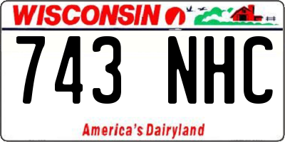 WI license plate 743NHC