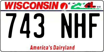 WI license plate 743NHF