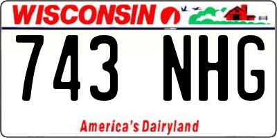WI license plate 743NHG