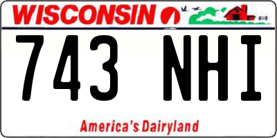 WI license plate 743NHI