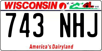 WI license plate 743NHJ
