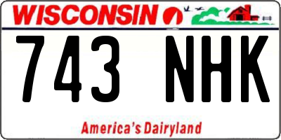 WI license plate 743NHK