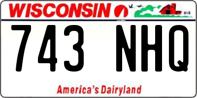 WI license plate 743NHQ
