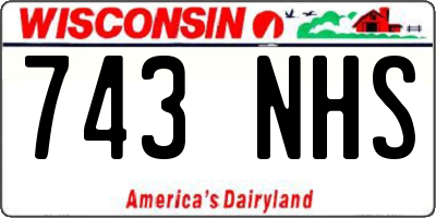 WI license plate 743NHS