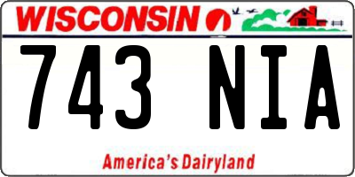 WI license plate 743NIA