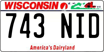WI license plate 743NID