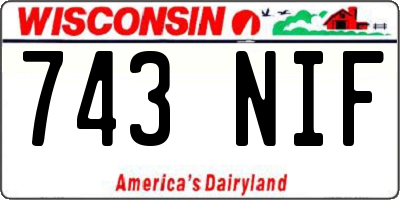 WI license plate 743NIF