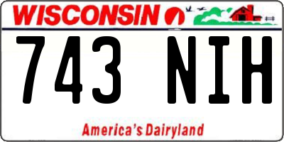 WI license plate 743NIH