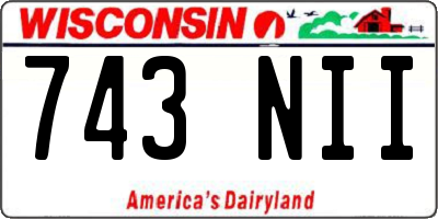 WI license plate 743NII