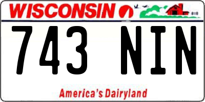 WI license plate 743NIN