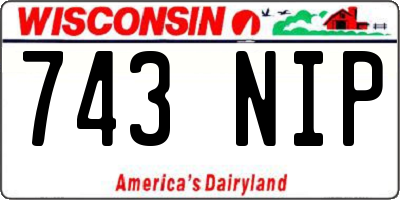 WI license plate 743NIP