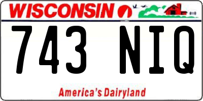 WI license plate 743NIQ
