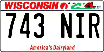 WI license plate 743NIR