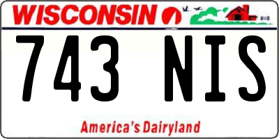 WI license plate 743NIS