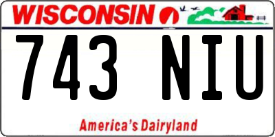 WI license plate 743NIU
