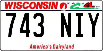 WI license plate 743NIY