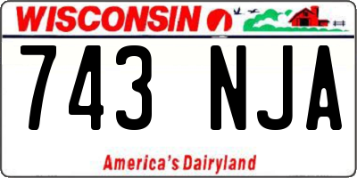 WI license plate 743NJA