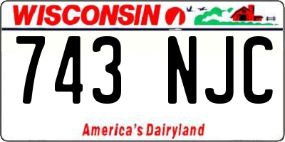 WI license plate 743NJC