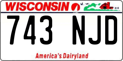 WI license plate 743NJD
