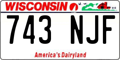 WI license plate 743NJF