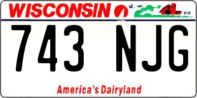 WI license plate 743NJG