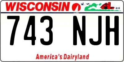 WI license plate 743NJH