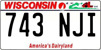 WI license plate 743NJI
