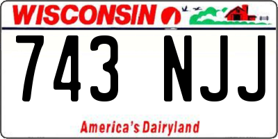 WI license plate 743NJJ